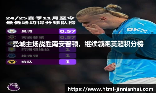 曼城主场战胜南安普顿，继续领跑英超积分榜