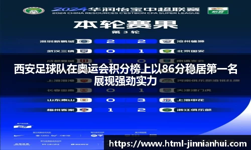 西安足球队在奥运会积分榜上以86分稳居第一名展现强劲实力
